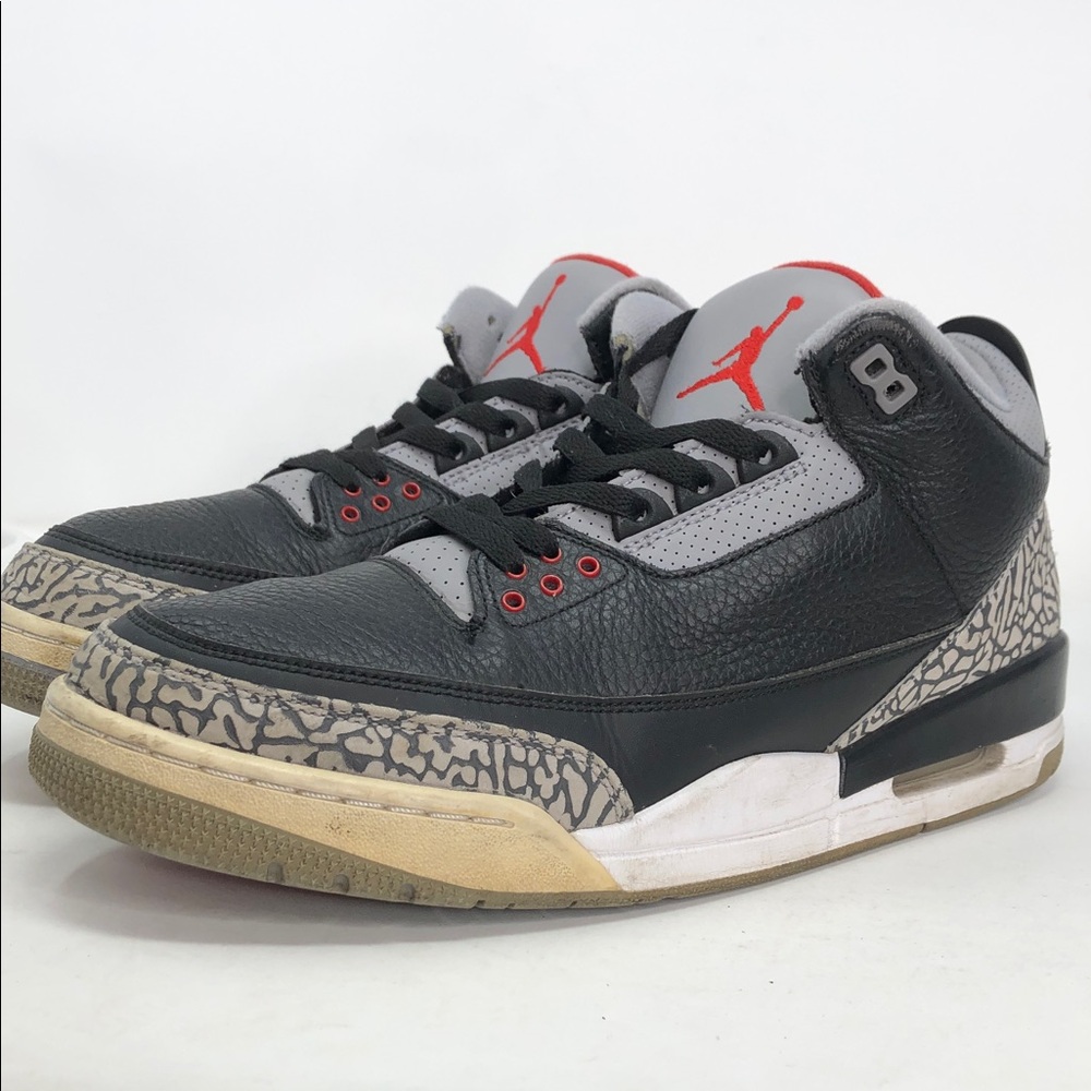 Nike Air Jordan 3 Retro 2018 Black Cement 854262-001 Men’s Sneakers - Size 12 - Picture 6 of 14